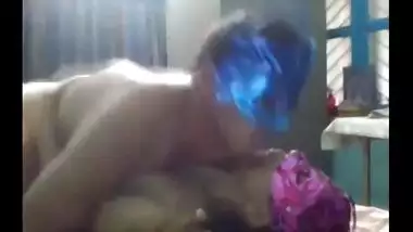 Slim college girl enjoys home sex with her horny lover