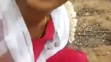 South Indian village wife hairy pussy show outdoors