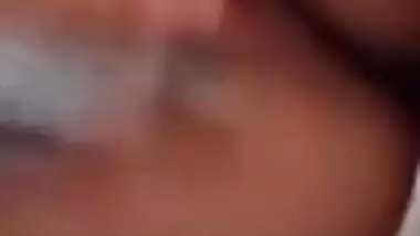 Skinny Indian shows off her XXX tits and masturbates sex vagina