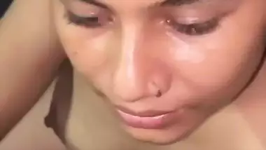 Young girl strips and sucks a dick in desi porn