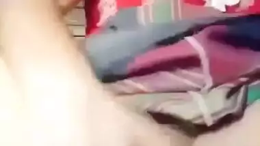 Beautiful Mizoram girl fingering her bald pussy