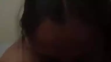 Cheating Desi housewife playing with dick