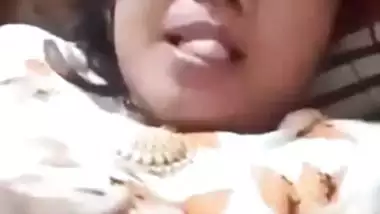 Lecherous Bangladeshi wife reveals her Desi XXX tits on video call