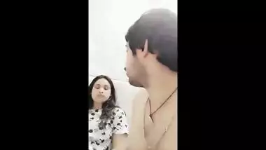 Aunty feeding milk to her devar