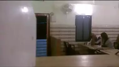 indian couple in restaurant
