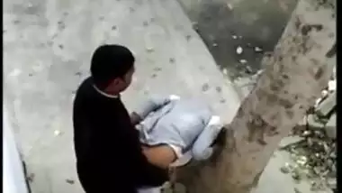 Desi slutty girl caught fucking with lover outdoor red-handed MMS sex