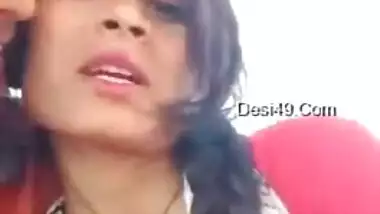 Handsome young man paws Indian's perfect boobs through red dress
