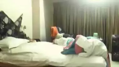 You can see her face feeling pain and pleasure...
