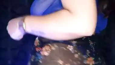 Hottie in transparent blouse showing her juicy boobs