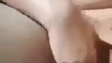 Mallu nude girl presses her juicy boobs and fingers her pussy