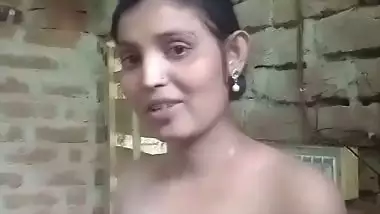 Village girl striptease cute boobs showing for lover