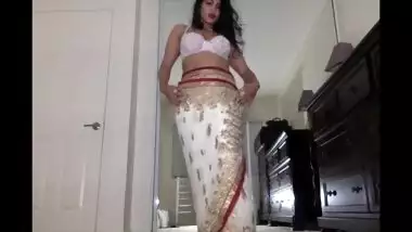 Desi And Horny Bhabhi Maya’s Erotic Saree Strip