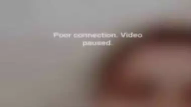 Chubby village wife fingering pussy on VC