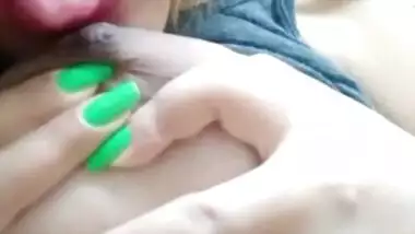 Horny Girl Playing With Her Huge Tits
