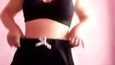 Whorey Indian comes out of shower with naked XXX body and dresses up