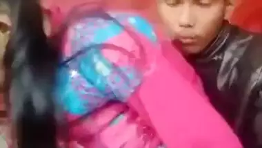 Young Lover First time sex riding in public place
