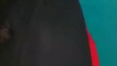 Husband is out of town so shameless Desi MILF makes XXX show with boobs