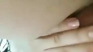 Sexy girl rubbing her pussy