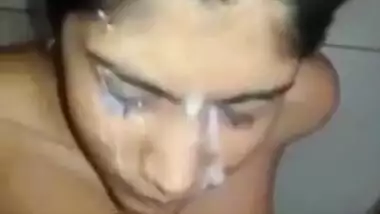 Nude Indian Girl Gets Cum Facial After Blowjob
